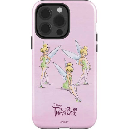 Disney Tinker Bell Water Color Art Poses iPhone 15 Pro Impact Case
