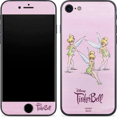 Disney Tinker Bell Water Color Art Poses iPhone 8 Skin