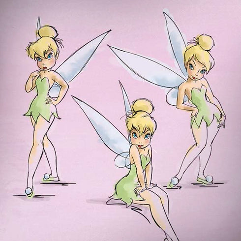 Disney Tinker Bell Water Color Art Poses iPhone X Pro Case
