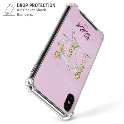 Disney Tinker Bell Water Color Art Poses iPhone XS Max Clear Case