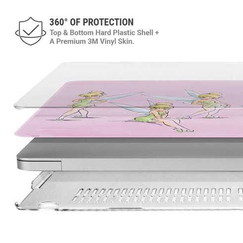 Disney Tinker Bell Water Color Art Poses MacBook Air 13in M1 (2021) Case plus Skin