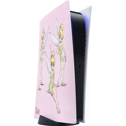 Disney Tinker Bell Water Color Art Poses PS5 Digital Edition Console Skin