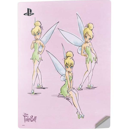 Disney Tinker Bell Water Color Art Poses PS5 Digital Edition Console Skin