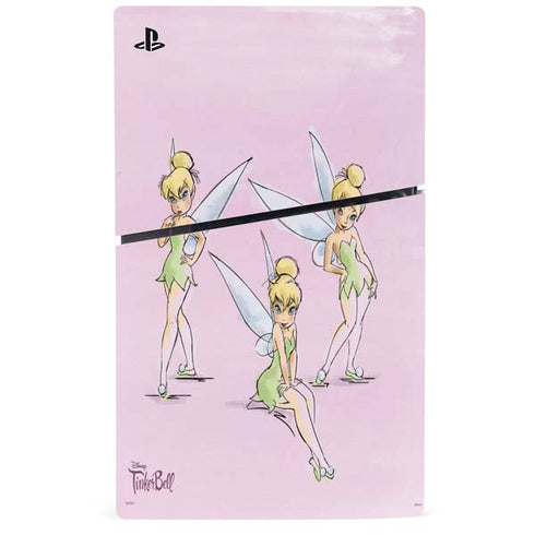Disney Tinker Bell Water Color Art Poses PS5 Slim Digital Edition Bundle Skin