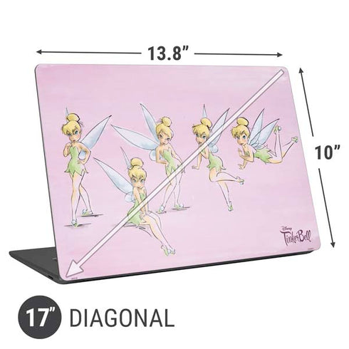 Disney Tinker Bell Water Color Art Poses Universal Laptop 17in (13.8 x 10in) Skin