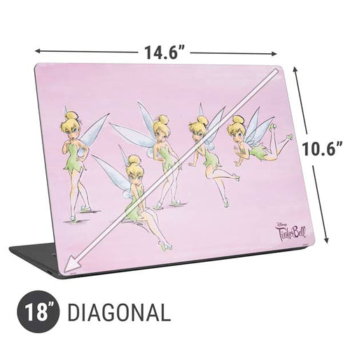 Disney Tinker Bell Water Color Art Poses Universal Laptop 18in (14.6 x 10.6in) Skin
