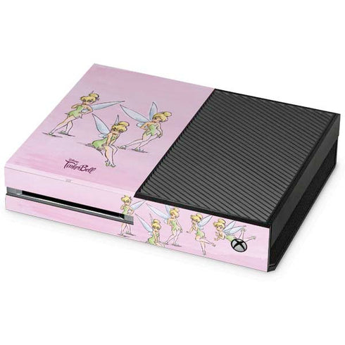 Disney Tinker Bell Water Color Art Poses Xbox One Console Skin