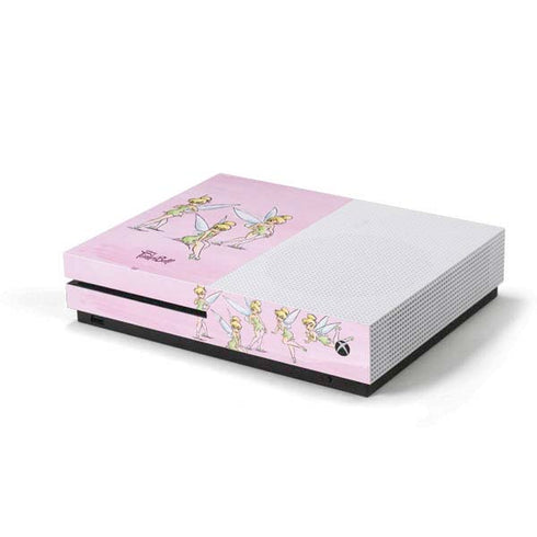 Disney Tinker Bell Water Color Art Poses Xbox One S Console Skin
