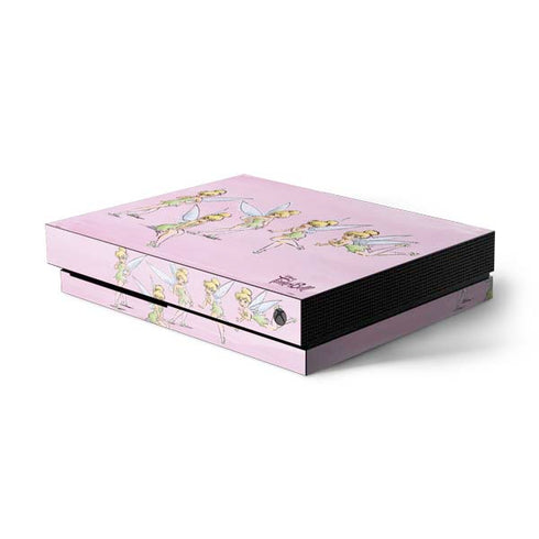 Disney Tinker Bell Water Color Art Poses Xbox One X Console Skin