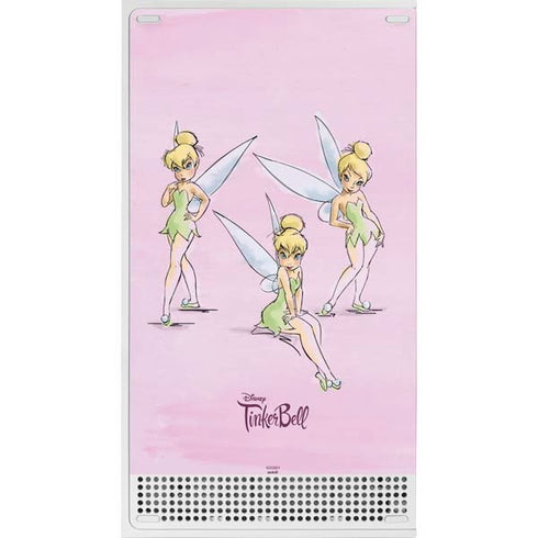Disney Tinker Bell Water Color Art Poses Xbox Series S Console Skin