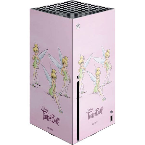 Disney Tinker Bell Water Color Art Poses Xbox Series X Console Skin