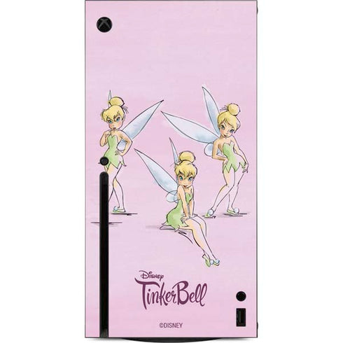 Disney Tinker Bell Water Color Art Poses Xbox Series X Console Skin