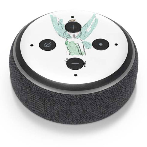 Disney Tinker Bell Watercolor Fairy Art Amazon Echo Dot Skin