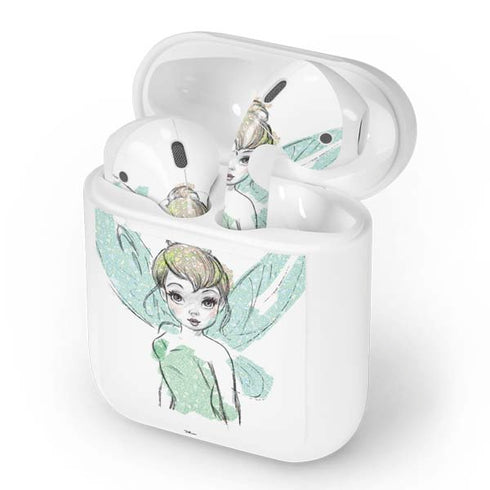 Disney Tinker Bell Watercolor Fairy Art Apple AirPods Skin