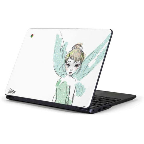 Disney Tinker Bell Watercolor Fairy Art Samsung Chromebook Skin