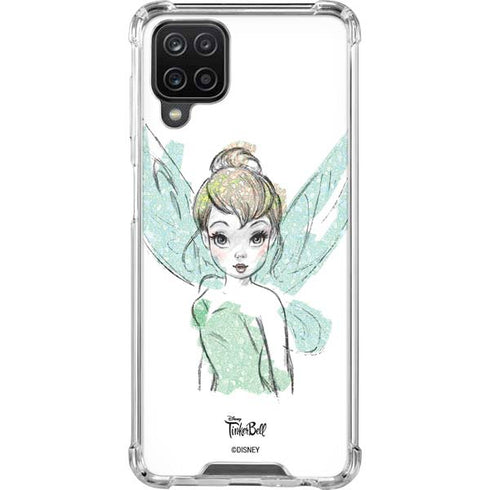 Disney Tinker Bell Watercolor Fairy Art Galaxy A12 Clear Case