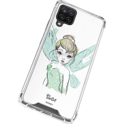 Disney Tinker Bell Watercolor Fairy Art Galaxy A12 Clear Case