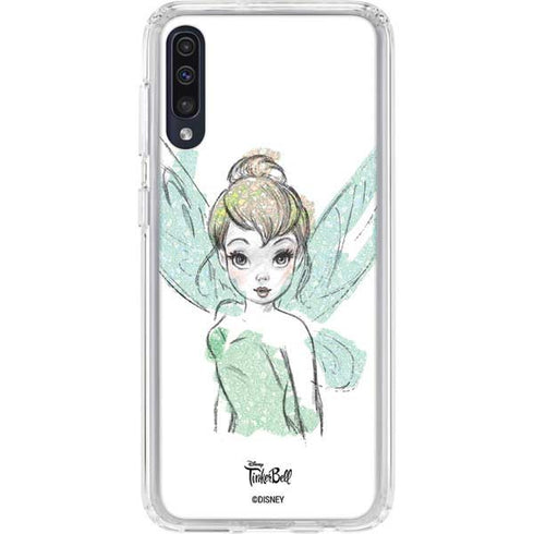Disney Tinker Bell Watercolor Fairy Art Galaxy A50 Clear Case