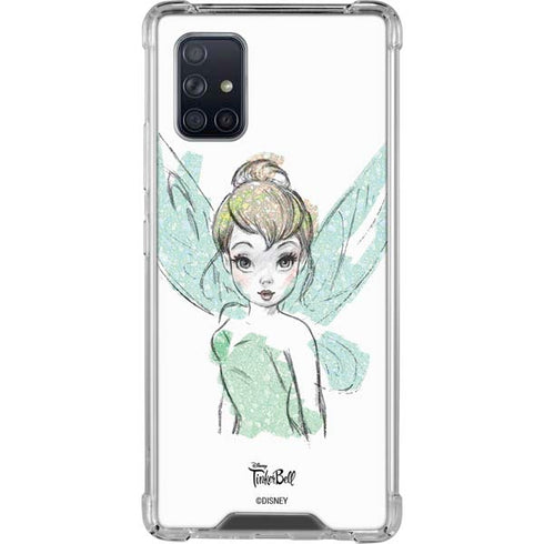 Disney Tinker Bell Watercolor Fairy Art Galaxy A71 5G Clear Case