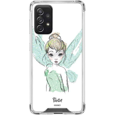 Disney Tinker Bell Watercolor Fairy Art Galaxy A72 5G Clear Case