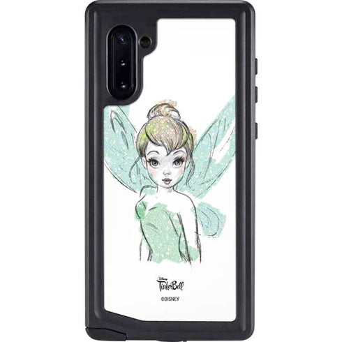 Disney Tinker Bell Watercolor Fairy Art Galaxy Note 10 Waterproof Case