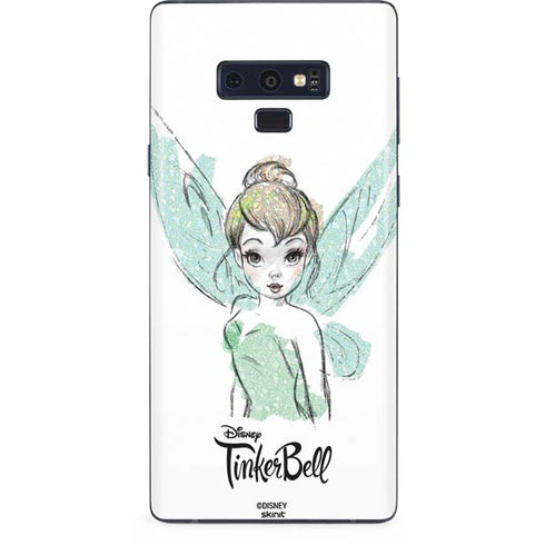 Disney Tinker Bell Watercolor Fairy Art Galaxy Note 9 Skin