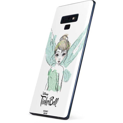 Disney Tinker Bell Watercolor Fairy Art Galaxy Note 9 Skin