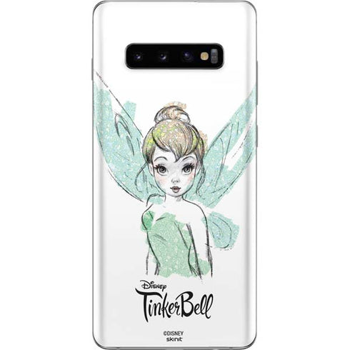 Disney Tinker Bell Watercolor Fairy Art Galaxy S10 Plus Skin