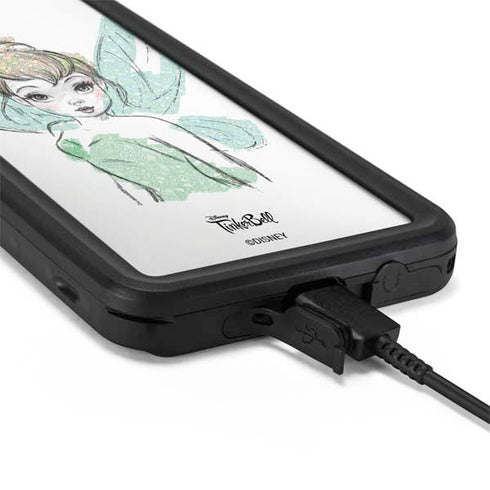 Disney Tinker Bell Watercolor Fairy Art Galaxy S20 Plus Waterproof Case