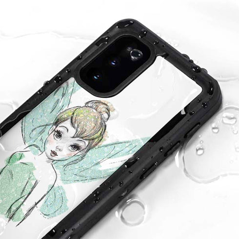 Disney Tinker Bell Watercolor Fairy Art Galaxy S20 Waterproof Case