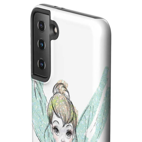 Disney Tinker Bell Watercolor Fairy Art Galaxy S21 FE Pro Case