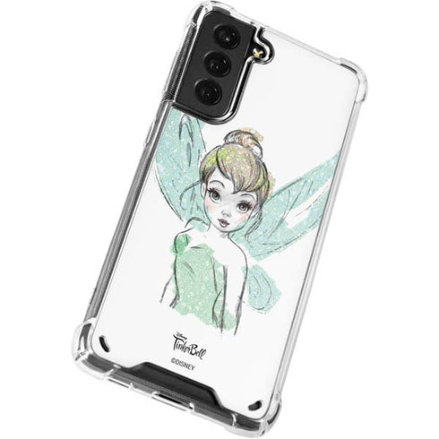 Disney Tinker Bell Watercolor Fairy Art Galaxy S21 Plus 5G Clear Case