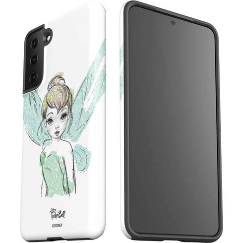 Disney Tinker Bell Watercolor Fairy Art Galaxy S21 Plus 5G Pro Case