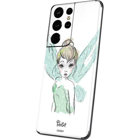 Disney Tinker Bell Watercolor Fairy Art Galaxy S21 Ultra 5G Skin