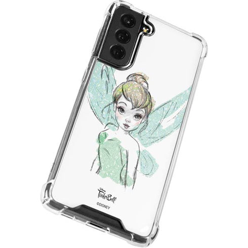 Disney Tinker Bell Watercolor Fairy Art Galaxy S22 Clear Case