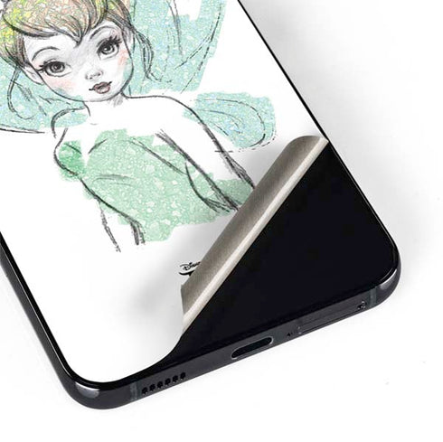 Disney Tinker Bell Watercolor Fairy Art Galaxy S22 Plus Skin