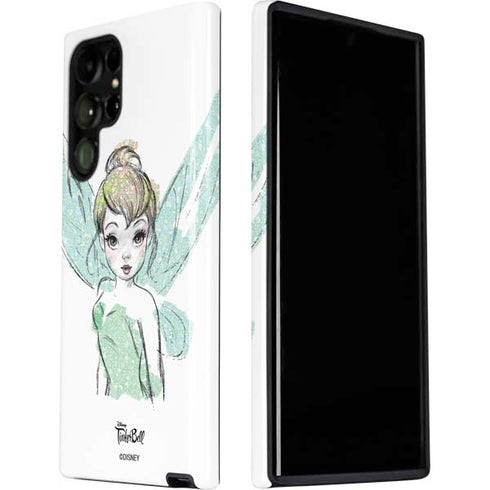 Disney Tinker Bell Watercolor Fairy Art Galaxy S22 Ultra Pro Case