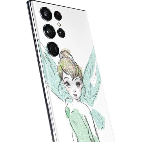 Disney Tinker Bell Watercolor Fairy Art Galaxy S22 Ultra Skin