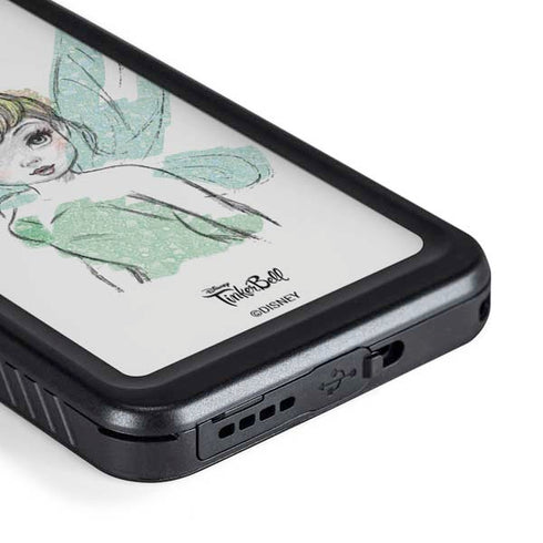 Disney Tinker Bell Watercolor Fairy Art Galaxy S23 Waterproof Case