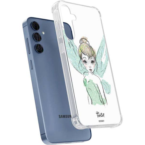 Disney Tinker Bell Watercolor Fairy Art Galaxy S24 Clear Case