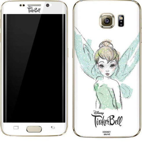 Disney Tinker Bell Watercolor Fairy Art Galaxy S7 Edge Skin