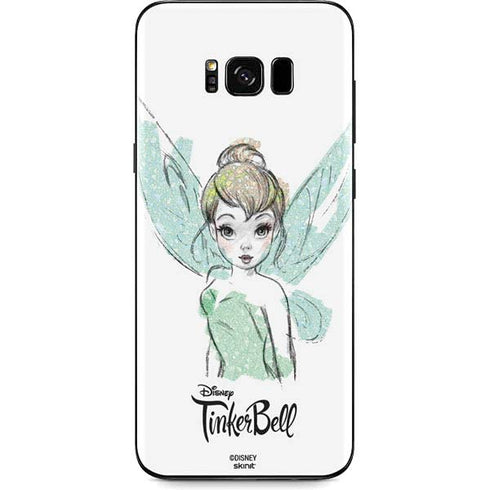 Disney Tinker Bell Watercolor Fairy Art Galaxy S8 Skin