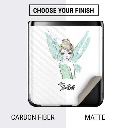 Disney Tinker Bell Watercolor Fairy Art Galaxy Z Flip Skin