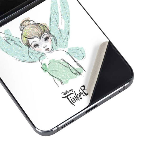 Disney Tinker Bell Watercolor Fairy Art Galaxy Z Flip5 5G Skin