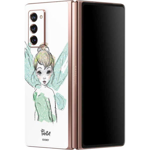 Disney Tinker Bell Watercolor Fairy Art Galaxy Z Fold2 5G Skin