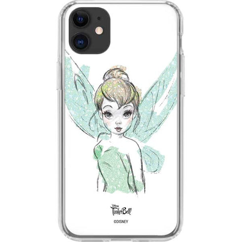 Disney Tinker Bell Watercolor Fairy Art iPhone 11 Clear Case