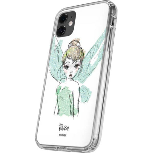 Disney Tinker Bell Watercolor Fairy Art iPhone 11 Clear Case