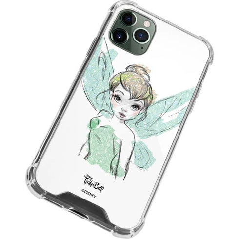 Disney Tinker Bell Watercolor Fairy Art iPhone 11 Pro Max Clear Case