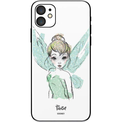 Disney Tinker Bell Watercolor Fairy Art iPhone 11 Skin