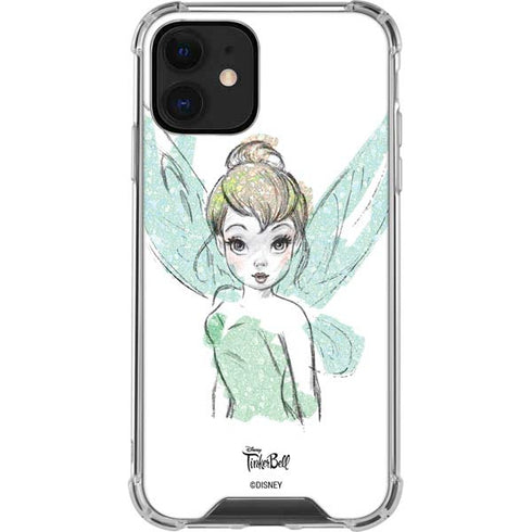 Disney Tinker Bell Watercolor Fairy Art iPhone 12 Clear Case